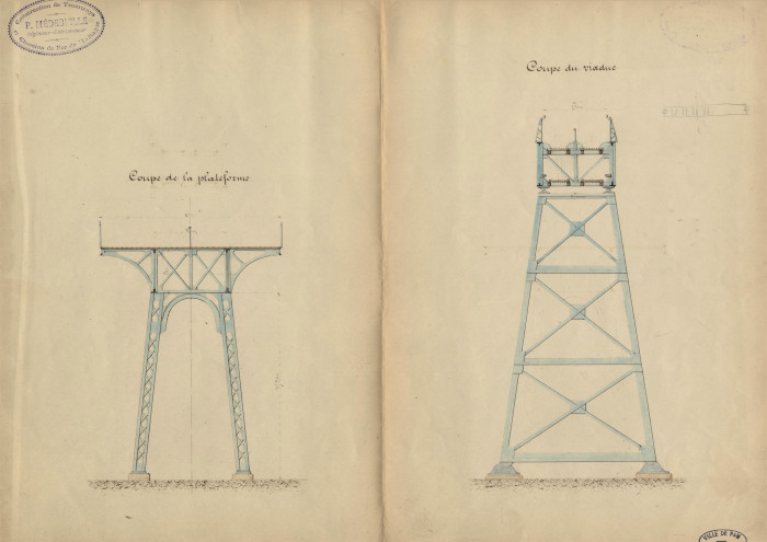 L’image représente la coupe de la rampe mobile